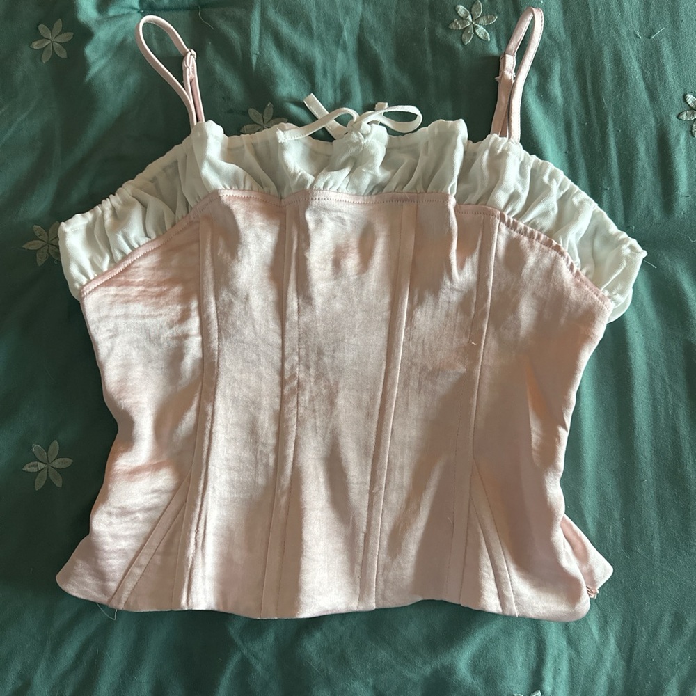 Pink Corset Camisole Top
